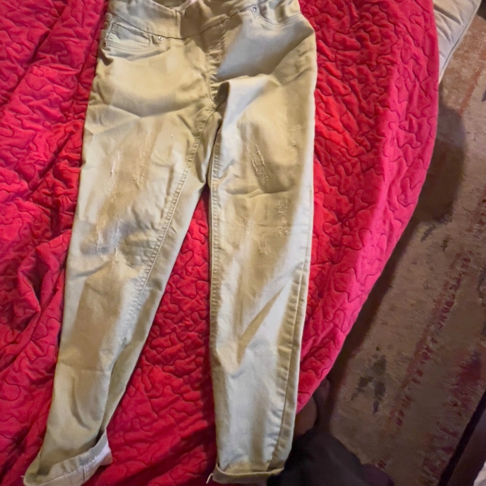 Lt Green distressed Peck&Peck pants size 6